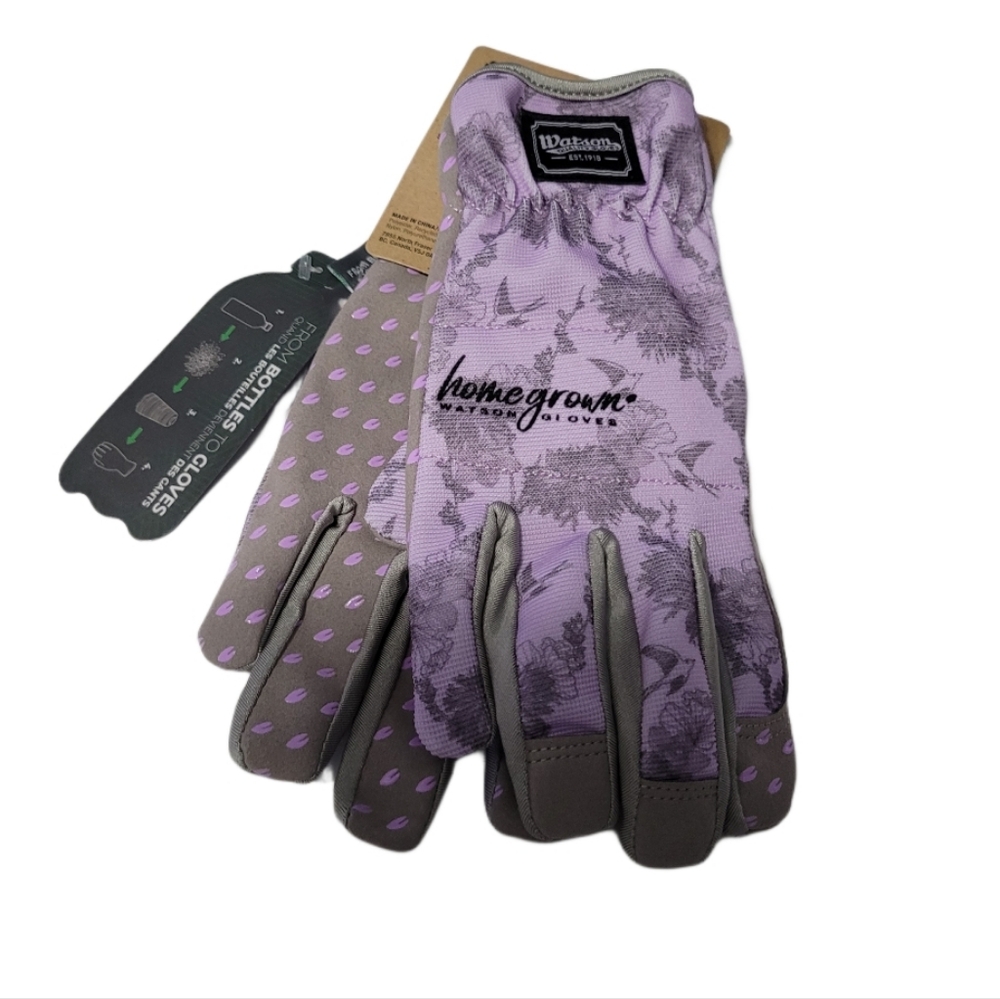 NWT Watson Garden Gloves   Women's M Elastic Wrists  Hooded  Fingertips Lavender